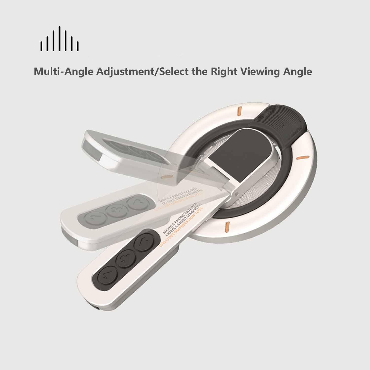 Magnetic Phone Stand,Luminous Double-Sided Magnetic Suction Can Be Rotated 360°,Portable Zinc Alloy Cell Phone Stand,Compatible with iPhone 16 15 14 13 12 Series (Star Gray)