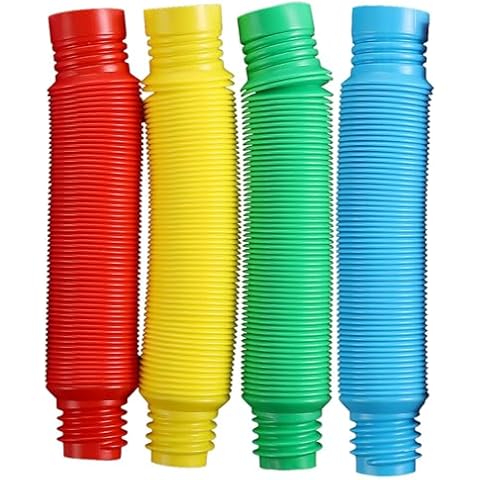 Pop Multi-Color XL Stretch Tubes Sensory Toy for Toddler Kids Learning Toys - 4 Pack Cover