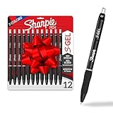 Sharpie S-Gel, Gel Pens, Medium Point (0.7mm), Assorted Colors, 12 Count