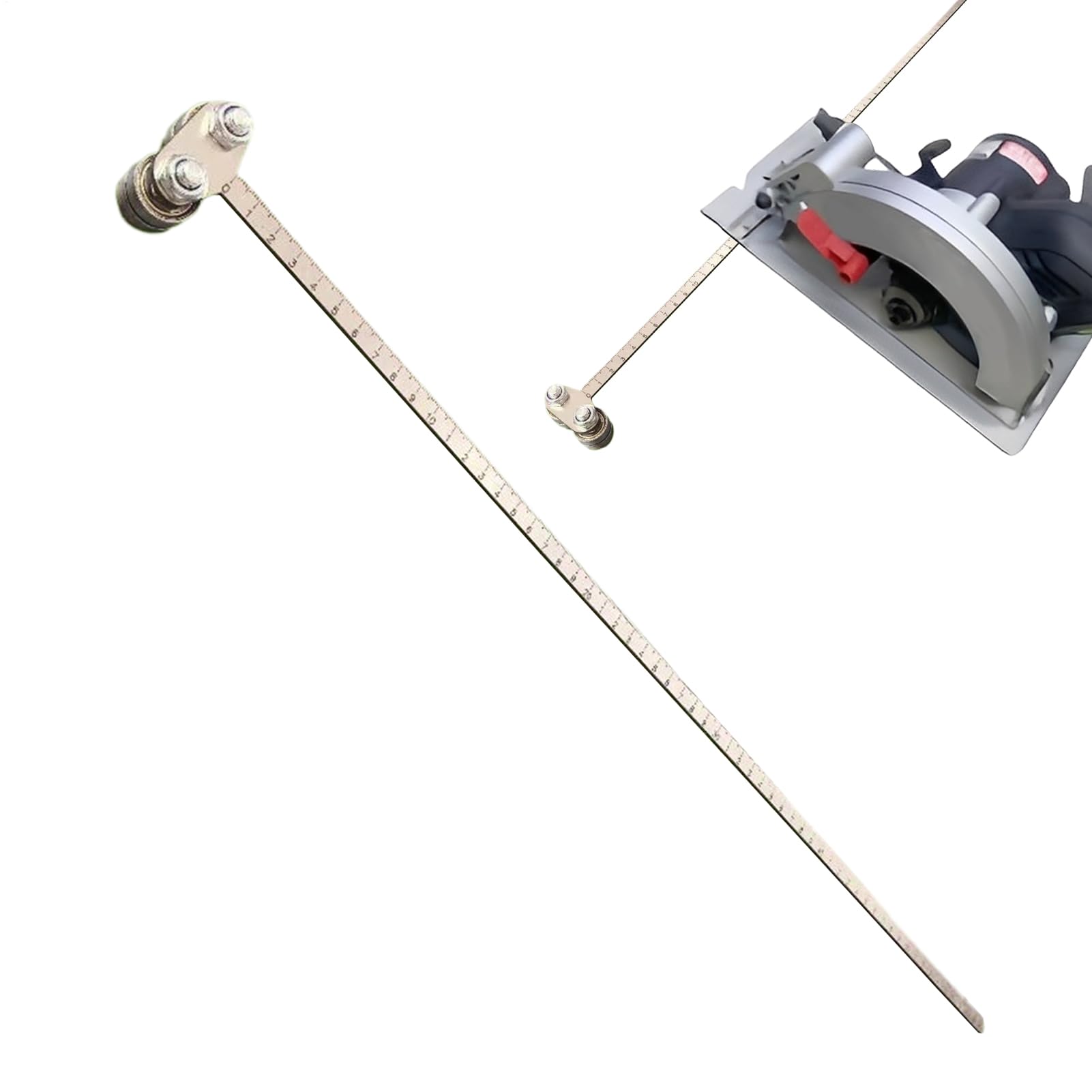 Guía de Posicionamiento de Medición Medidor de Corte con Carril Ajustable | Guía de Medición y Posicionamiento Para Talleres De Construcción Industrial Carpintería Metal Y Bricol