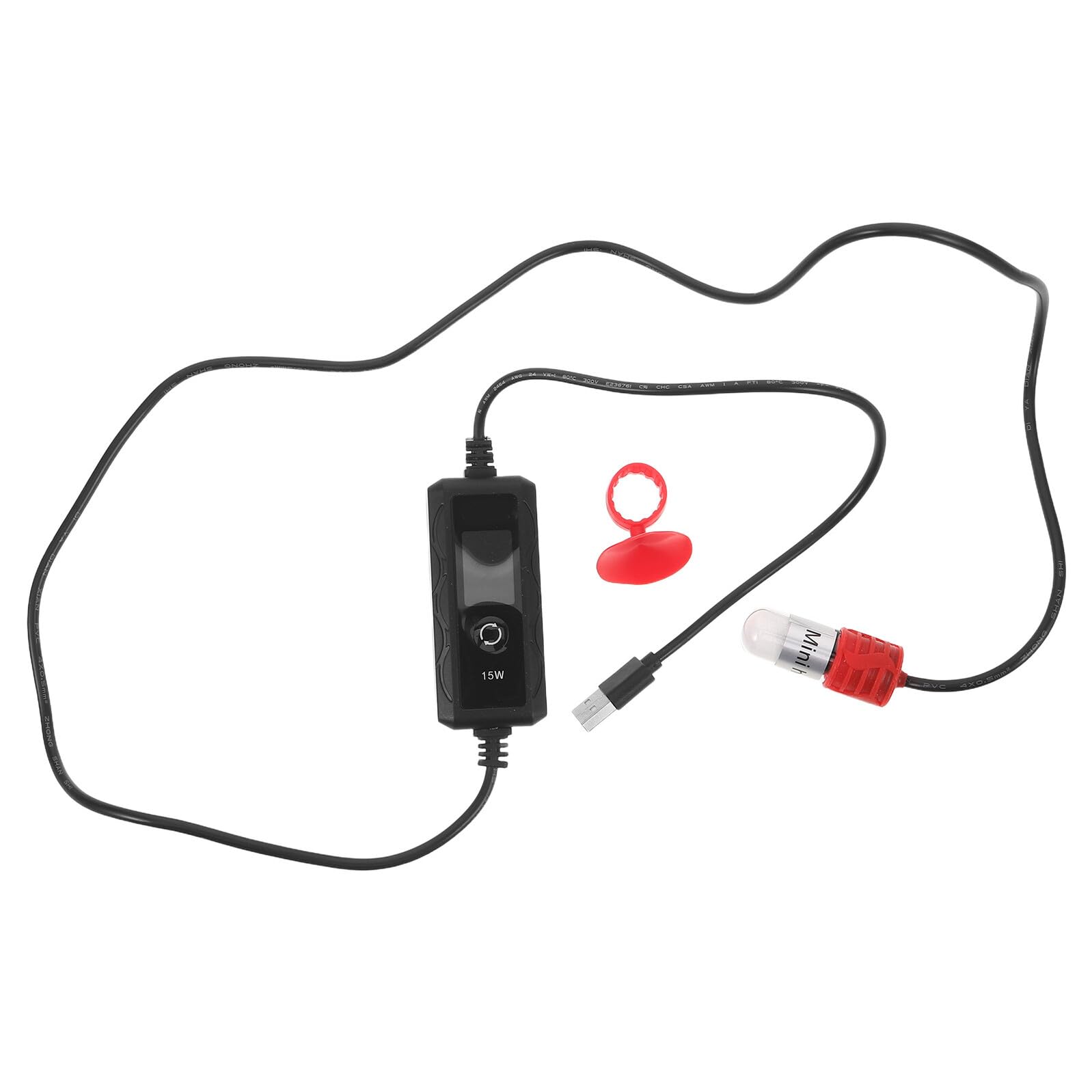 Calentador USB acuario pequeño evita caídas térmicas en peceras 15W