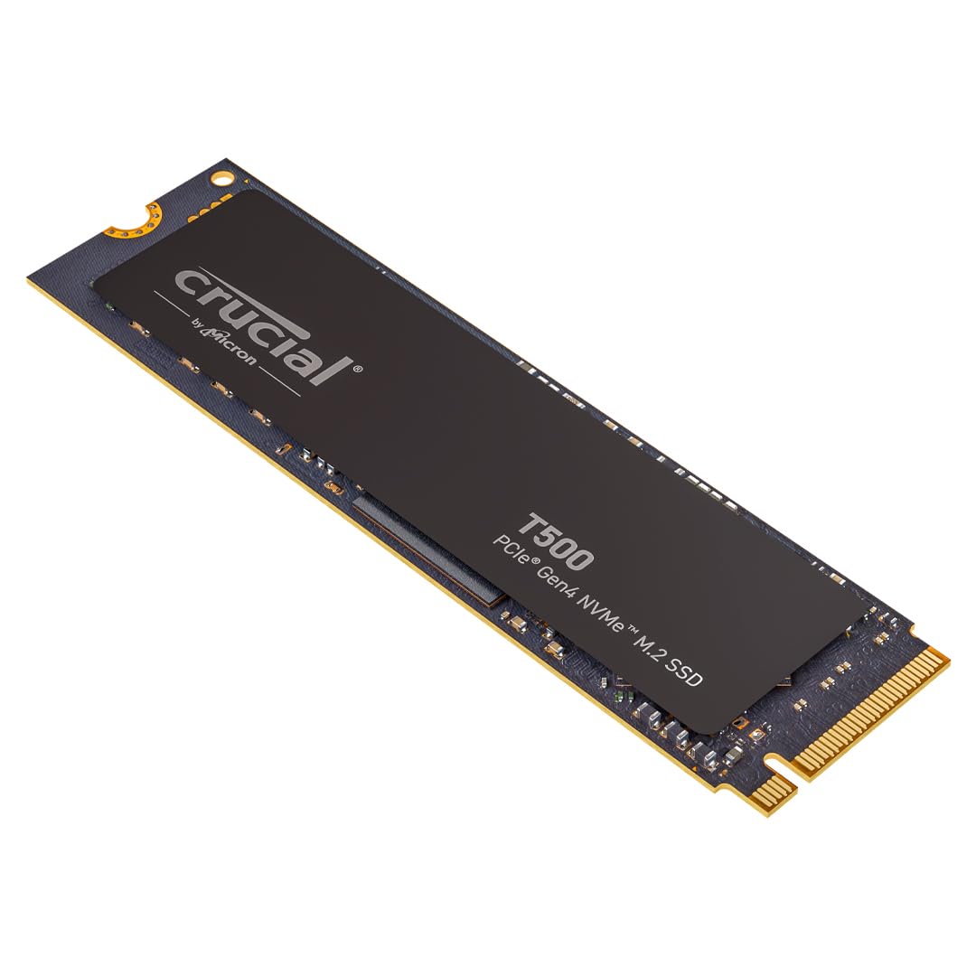 Crucial T500 1TB Gen4 NVMe M.2 Internal Gaming SSD, Up to 7300MB/s, Laptop & Desktop Compatible + 1mo Adobe CC All Apps – CT1000T500SSD8