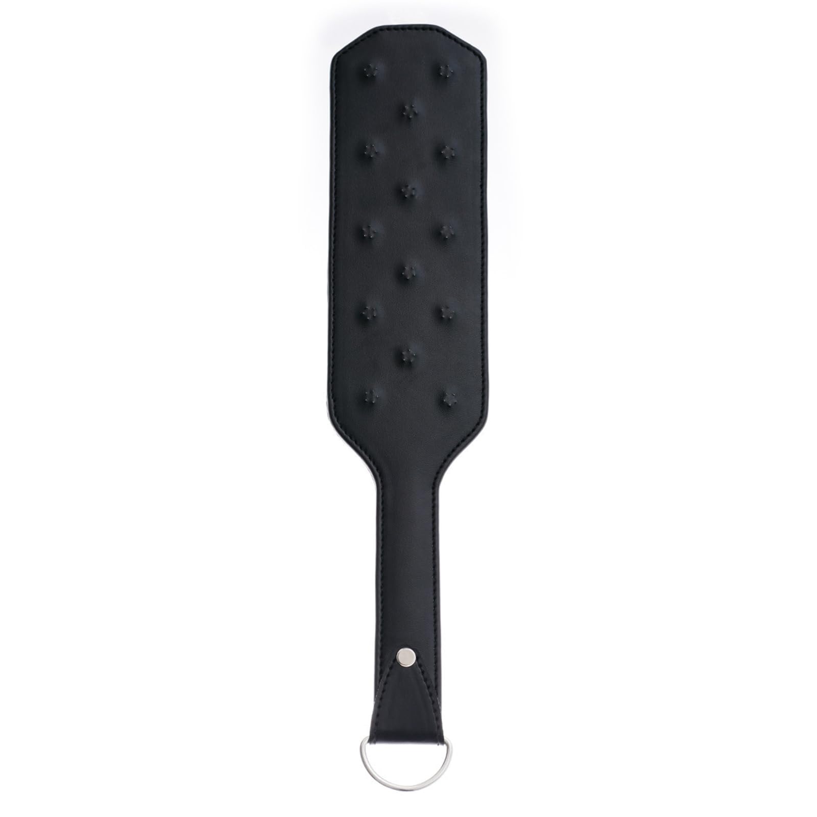 Pointe de pagaie de fessée, fleur de prunier, métal, motif diamant, coussin en cuir PU noir, fête en boîte de nuit, SM Slap Paddle