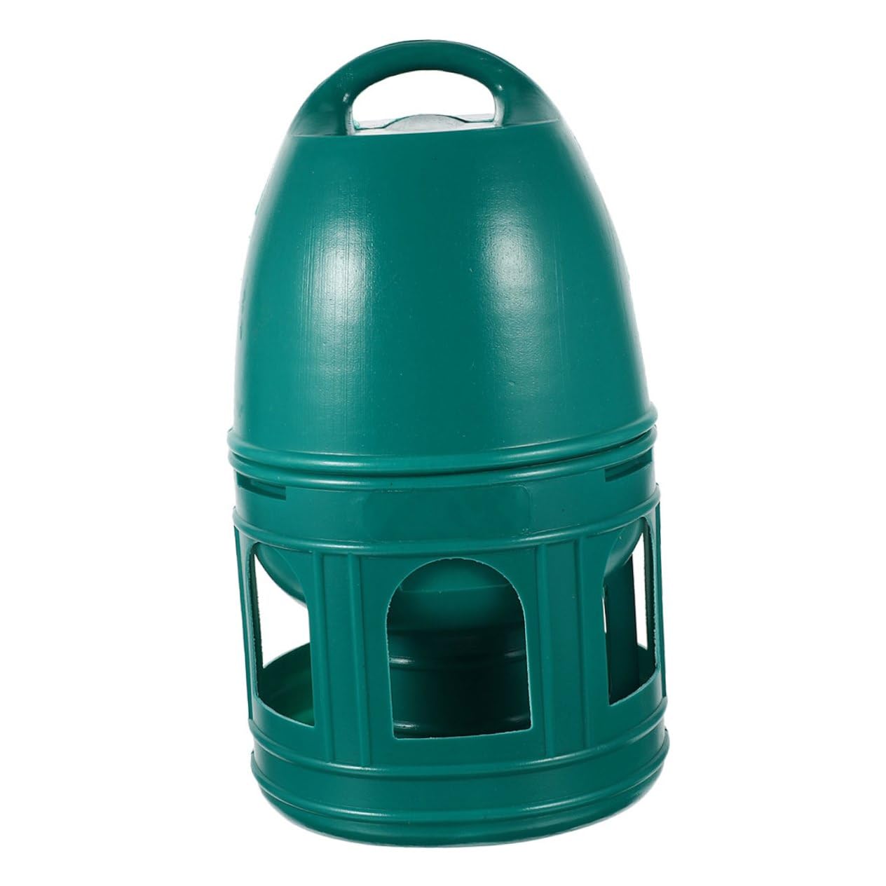 Abreuvoir à Oiseaux Rond Vert 10 L en Plastique, Démontable | Pratique et Facile à Nettoyer, pour Pigeon et Volière Familiale, Accessoire Cage Oiseaux