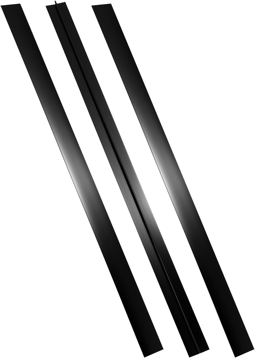 3 Pcs 4.2 ft x 1.6 in Aluminum T-Molding Floor Transition Strips, Flat Divider for Joining Gaps of Laminate Planks Tile, Versatile Trim for Door Thresholds, Matte Black Threshold Strip