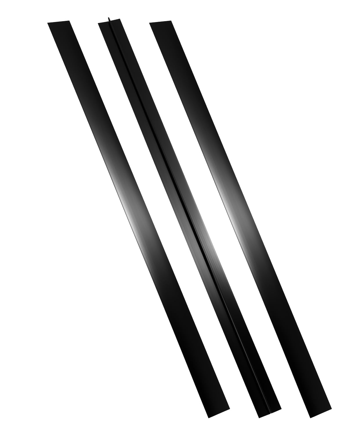 3 Pcs 2.9 ft x 1.6 in Aluminum T-Molding Floor Transition Strips, Flat Divider for Joining Gaps of Laminate Planks Tile, Versatile Trim for Door Thresholds, Matte Black Threshold Strip