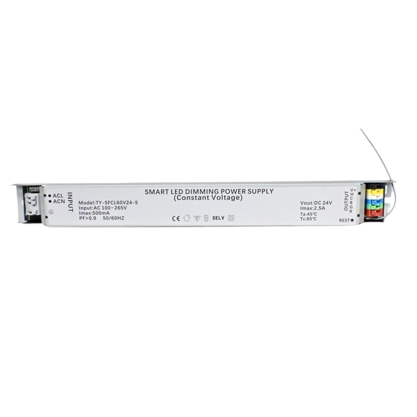 Sterownik LED RGBCCT z funkcją ściemniania 60 W, zasilacz DC 24 V, współpracuje z aplikacją Tuya Life Wi-Fi do taśm LED RGBCCT COB.(ZIGBEE LED DRIVER)