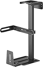 Under Desk and Wall PC Mount with Length and Width Adjustment, 360° Swivel CPU Holder, Computer Tower Holder, Holds up to 44lbs- PrimeCables