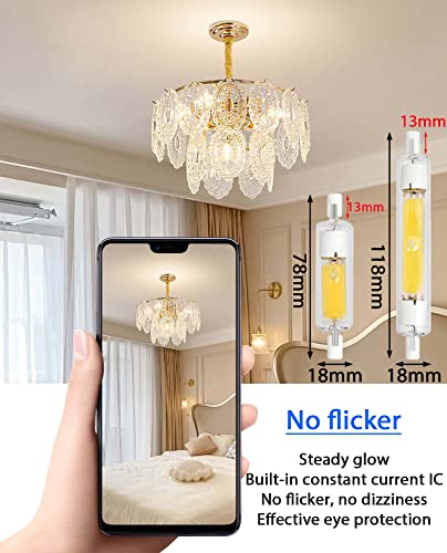 Towbeber R7S Led Bulb 118Mm Dimmable 4Rd Generation, 20W Double Ended J118 Base T3 Led Replacement For Halogen 200W Light Bulbs, 2000Lm Sapphire Cob Bulb 4500K Daylight Light Cri 85 (2Pcs) #TOP4