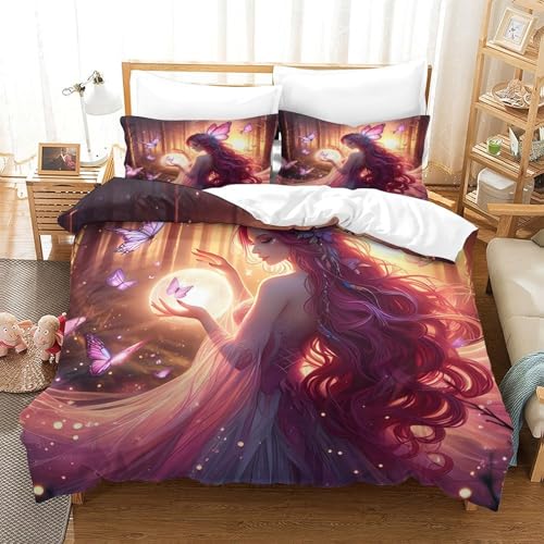 Parure de lit fée magique抗过敏超柔135x200cm儿童单人带拉链被套防止被芯滑脱 - 3
