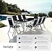 tectake® Aluminium Sitzgruppe 8+1, Gartenmöbel Set mit Stuhl und Tisch, klappbare Gartenstühle, Gartentisch mit Sicherheitsglas, wetterfeste Terrassenmöbel, für Garten Terrasse Balkon - Silber