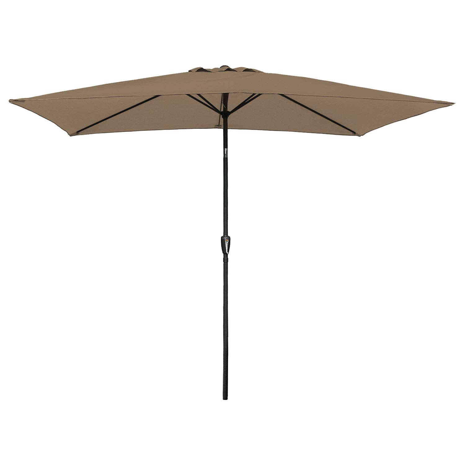 Parasol Droit HAPUNA rectangulaire 2x3m Taupe avec manivelle. Parasol Droit inclinable.