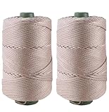 Clisil 400gram Art Yarn Cord Light Brown Polyester Yarn Macrame Knitting Crocheting DIY Bags Crochet Basket Summer Hat Craft Cord 3mm Macrame Cord Rope 438yds 1314 Feet