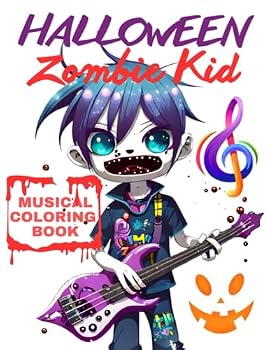 Paperback Halloween Zombie Kid: Musical Coloring Book