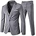Costume homme Un Boutons Mode Slim fit Trois Pièces Elégant Business Mariage -Gris Clair - Taille S