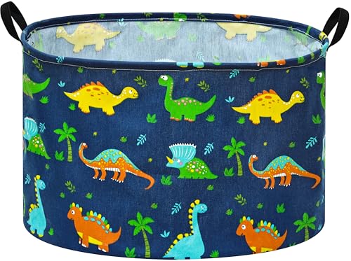 Image of 21.6 inch Round Laundry Basket Gift Basket Storage Laundry Hamper Laundry Basket Toys Nursery Bin with Handles,Storage Basket for Bedroom Decor