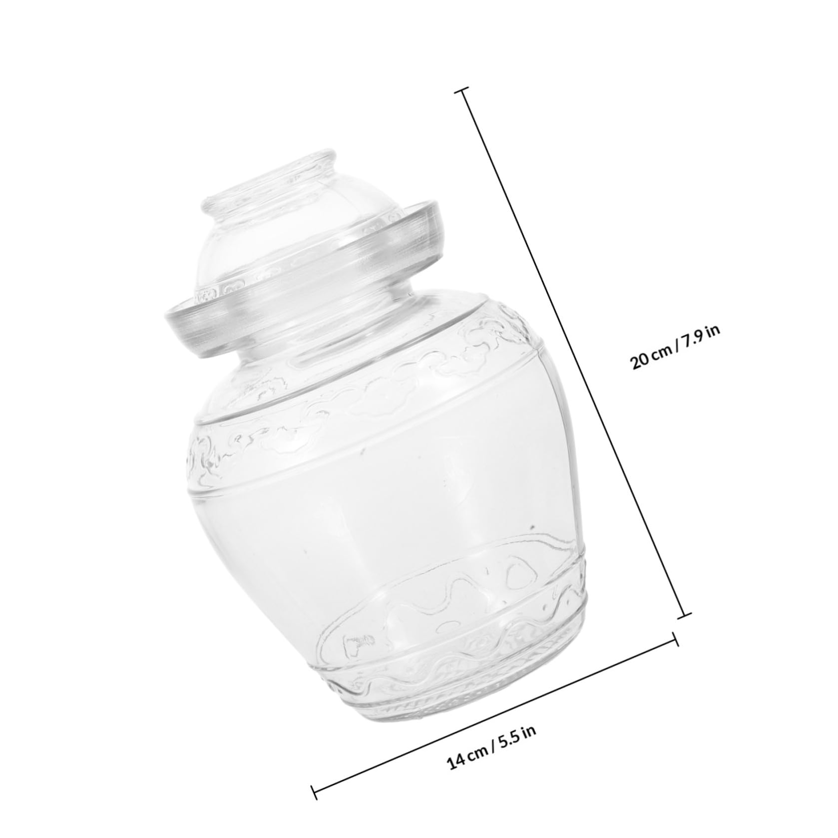 3-liter Glas Gurkenglas mit Wasserdichtem Deckel für Hausfermentation