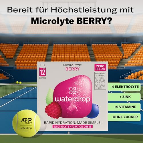 waterdrop® Microlyte Set BERRY - Elektrolyte ohne Zucker - 36 Waterdrop Drop Würfel - Elektrolyte & Vitamine - Getränk zur besseren Wasseraufnahme im Alltag & Sport - zuckerfrei, kalorienfrei & vegan 2