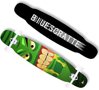 FWEOOFN 117CM (46 inch) Longboard Dance Board Adults Cruiser Brush Street Double Rocker Board 7 layer A grade Russian Maple for Teens, and Beginner Skateboard
