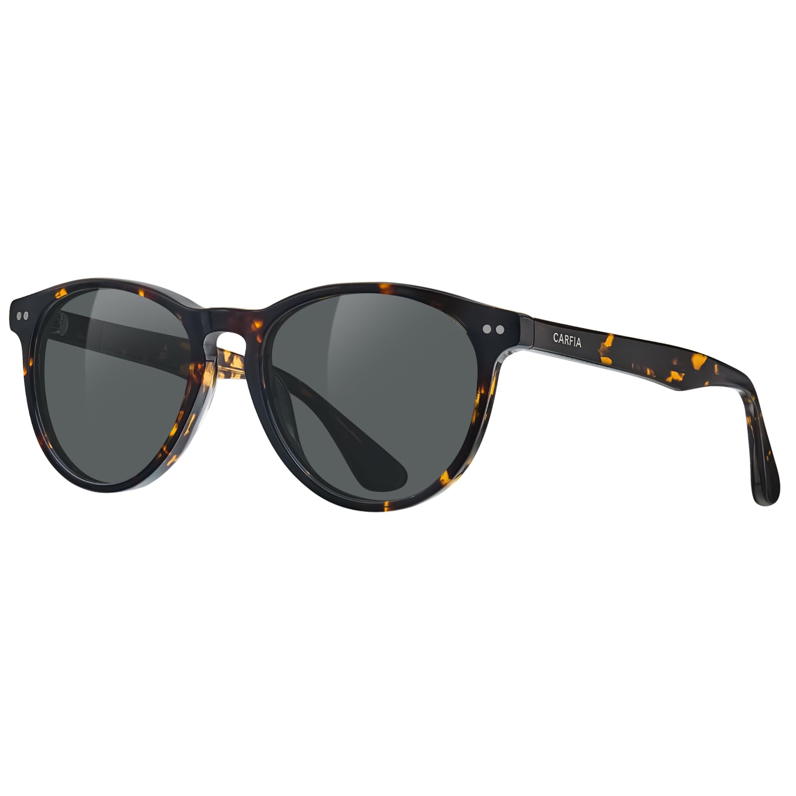 Carfia Damskie okulary przeciwsłoneczne w stylu vintage spolaryzowane UV400 ochrona twarzy małe okulary przeciwsłoneczne octanowe CA5286
