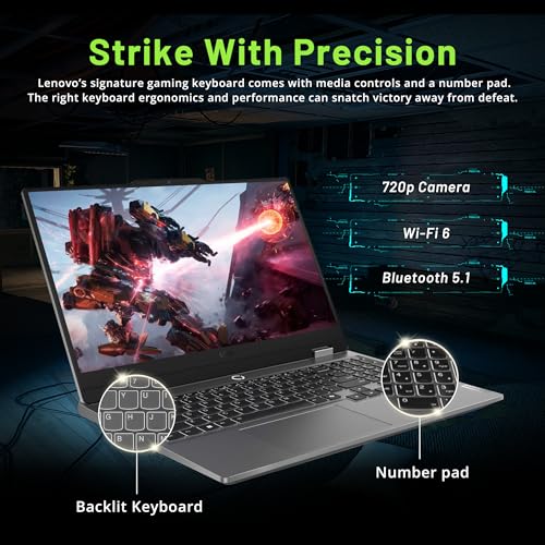 Image of Lenovo LOQ 15.6 inch 144Hz FHD Gaming Laptop, AMD Ryzen 5 7235HS, NVIDIA GeForce RTX 4050, 32GB DDR5, 1TB PCle SSD, Backlit Keyboard, Numeric Keypad, Wi-Fi 6, Win 11, Luna Grey, 1TB Docking Station Set