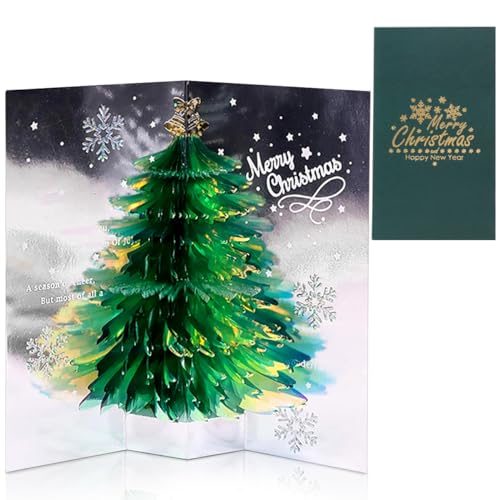 3D Pop-Up Weihnachtskarte Mit Tannenbaum – Klappkarte Als Geldgeschenk Oder Gutscheinhülle