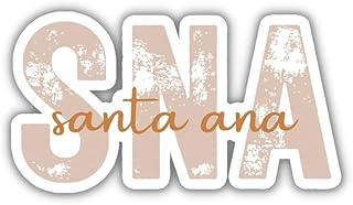 SNA Santa Ana California Airport Code Travel Sticker, Multiple Colors, Vinyl Laptop Water Bottle Planner Journal, Places I've Been, Luggage Decal (Orange)