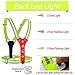 rnairni Lighting LED Reflective Vest Running Light Set, Adjustable Safety Vest, Gear Armbands, Belt Bag with Earphone Hole for Night Running, Motorcycle, Walking, Cycling and Dog Walking Sports