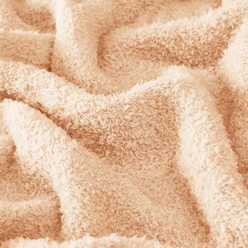 CYMULA Knit Throw Blanket for Peach Pink - Super Soft Lightweight Plush Fuzzy Fluffy Cozy Blankets and Throws for Sofa Bed, 50 x 60 inches by CYMULA - Used condition - Image 8