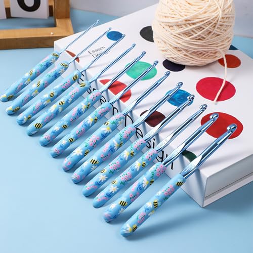 Aguja ergonómica de ganchillo de 2,0 mm para tejer labores cómodamente 4