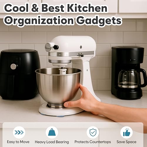 Image of 16PCS Appliance Sliders for Kitchen Black,Self-Adhesive Small Kitchen Appliance Slider Hacks Easy to MovIing & Space Saving Must Have Gadgets Mixer Accessories for countertop