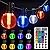 Ollny Christmas Lights Outdoor 30FT RGBW, Color Changing String Light with 20 Edison + 1 Spare G40 LED Bulbs, Plug in Remote Waterproof Connectable Timers Patio Lights for House Indoor Outside