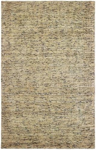 Oriental Weavers Lucent Hand-Made Wool Blend Area Rug - 45906-6' x 9' - in Gold/Green - Modern Style, Hand-Made Wool and Viscose Rugs, Dining, Living Room Rug