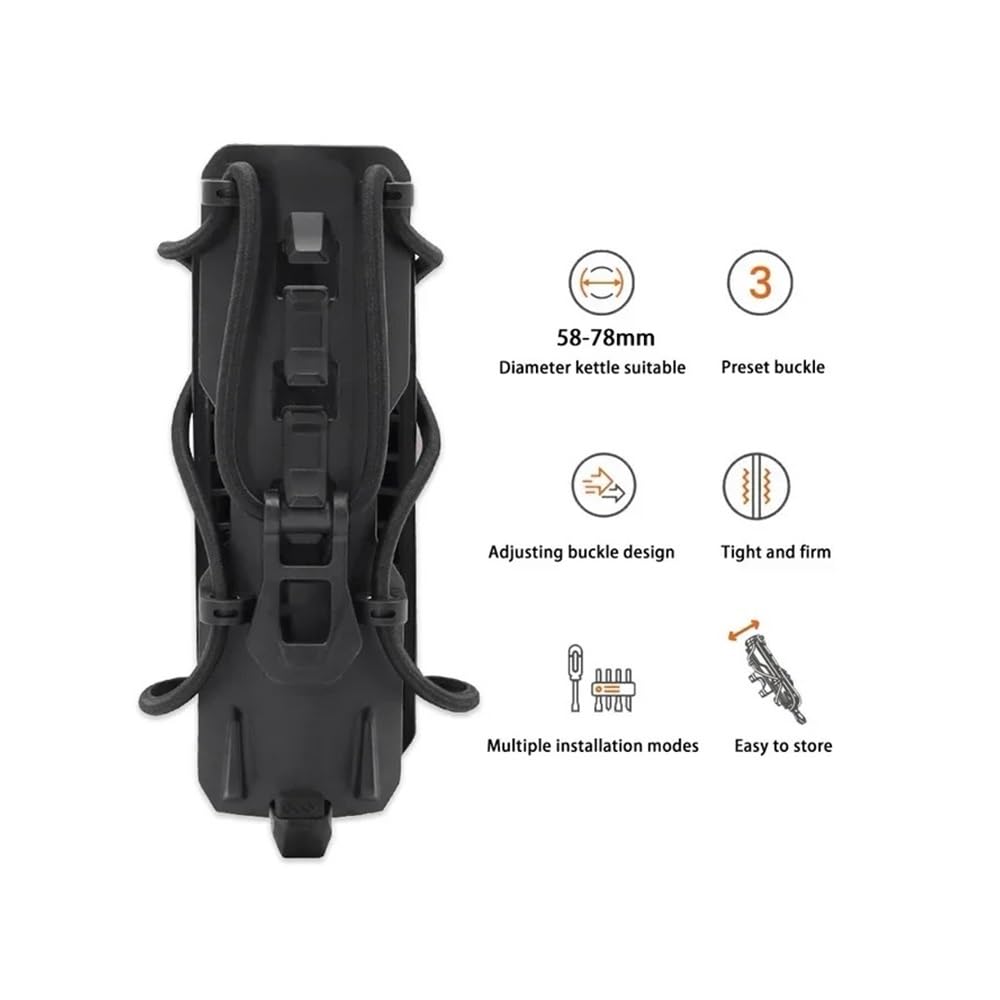 Becherhalter Motorrad 1 Stücke Universal Motorrad Getränkehalter 25mm Schutzstoßstange Wasserflaschenhalter 360 ° Drehung Erweiterbares Design Moto Zubehör