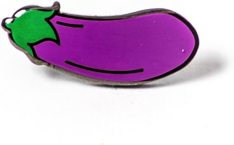 PINTRILL EGGPLANT EMOJI PIN