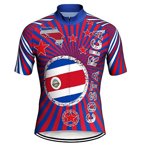 Maillot de cyclisme route hommes Costa Rica pour vélo et VTT en été