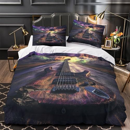 Housse de couette crâne 3D en microfibre 200x200cm pour lit double avec sa taie - 4
