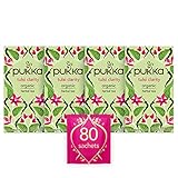 Pukka Herbs | Tulsi Clarity Organic Herbal Tea | Green, Purple and Lemon Tulsi| Perfect For Focusing | 4 packs | 80 Sachets