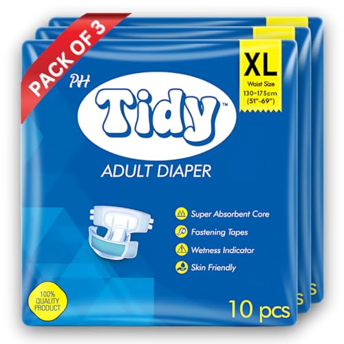 Image of Tape Style Super Absorbent | Unisex | Waist Size (51-69 Inches) Adult Diaper - XL (30 Pieces)