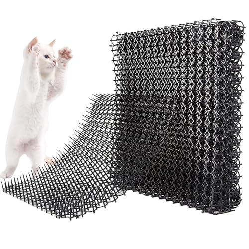 Espigas anti-gato interior | 12pcs Paisagismo Animal Dissuasores Tapete | Almofada anti-salto para g