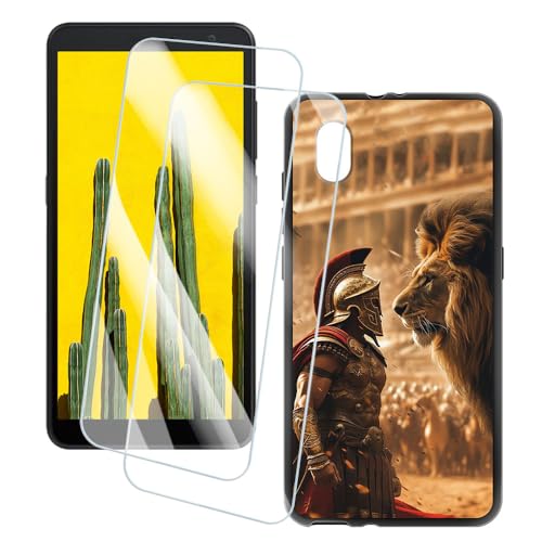 OAGELIM 2�Z�b�g �X�N���[���v���e�N�^�[ + �P�[�X TCL L7 5102K (5.5 �C���`) �Ƃ̌݊������� �A�[�e�B�X�e�B�b�N�J�X�^���v�����g�J�o�[�Ƌ����K���X�t�B���� �X�N���b�`�h�~ (��m)