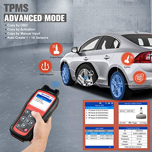 Autel Maxitpms Ts508K Tpms Tool, 2023 Newest Ts508 Kit With 8Pcs 2-In-1 Press-In 315 + 433Mhz Mx-Sensors [$240 Value], Activate/Reset/Relearn All Sensors, Program Mx-Sersors, Upgrade Of Ts501/ Ts408 #TOP3