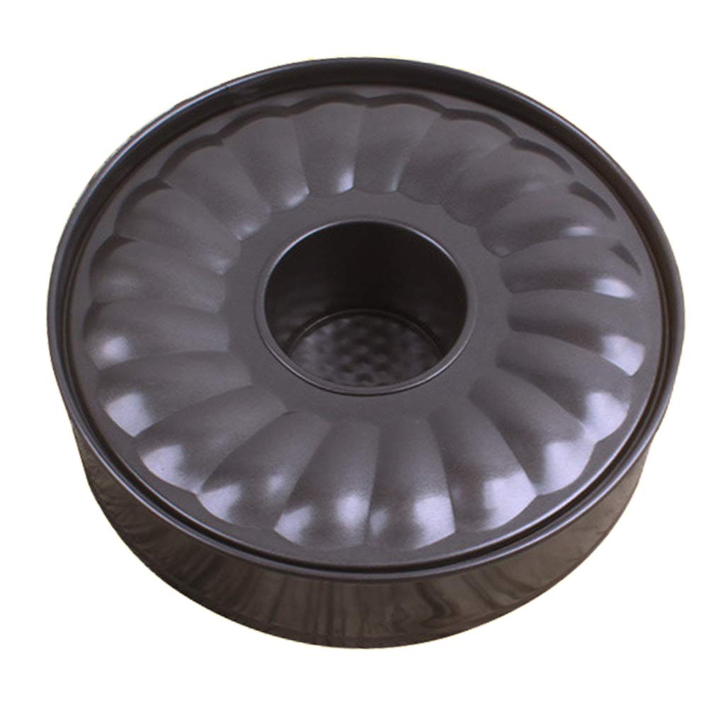 B Blesiya Non-Stick Carbon Steel Springform Pan, Bundt Cake Pan, Fluted Pans, 18x7cm