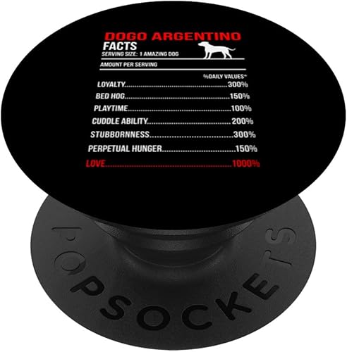 Dogo Argentino Facts Dog Breed Lover Owner PopSockets Standard PopGrip