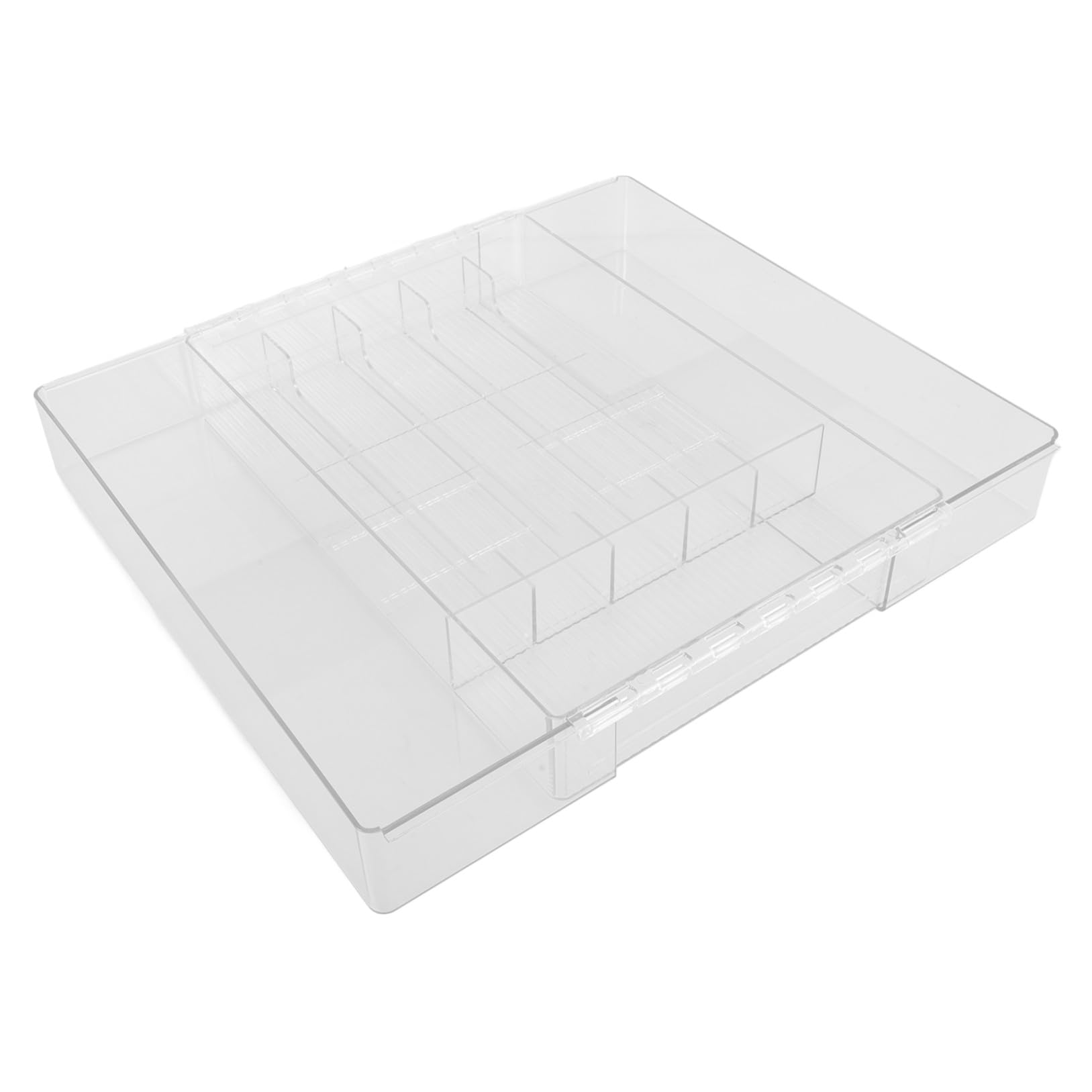 MAGICLULU Ausziehbarer Acryl Besteckkasten mit Mehrfachfächern Erweiterbarer Küchenorganizer für Löffel und Gabeln für Schlafzimmer und Badezimmer Leicht und Multifunktional