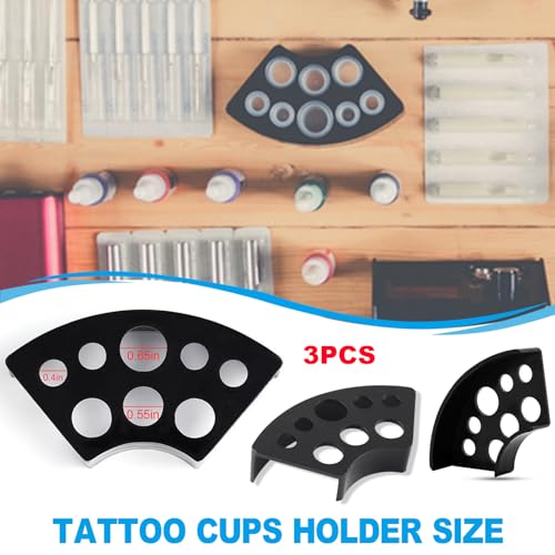 Image of Emalla 303Pcs Tattoo Ink Caps Kit Tattoo Ink Cups Container Tattoo Supplies