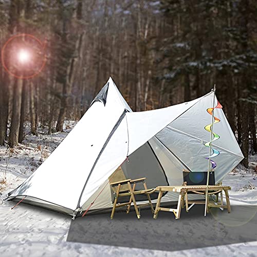 upscale outdoor waterdichte 4 personen yurt bell tent familie tipi tent dubbele lagen indian tipi tent geschikt voor vrachtwagen camping vakanties/wit - Afbeelding 7