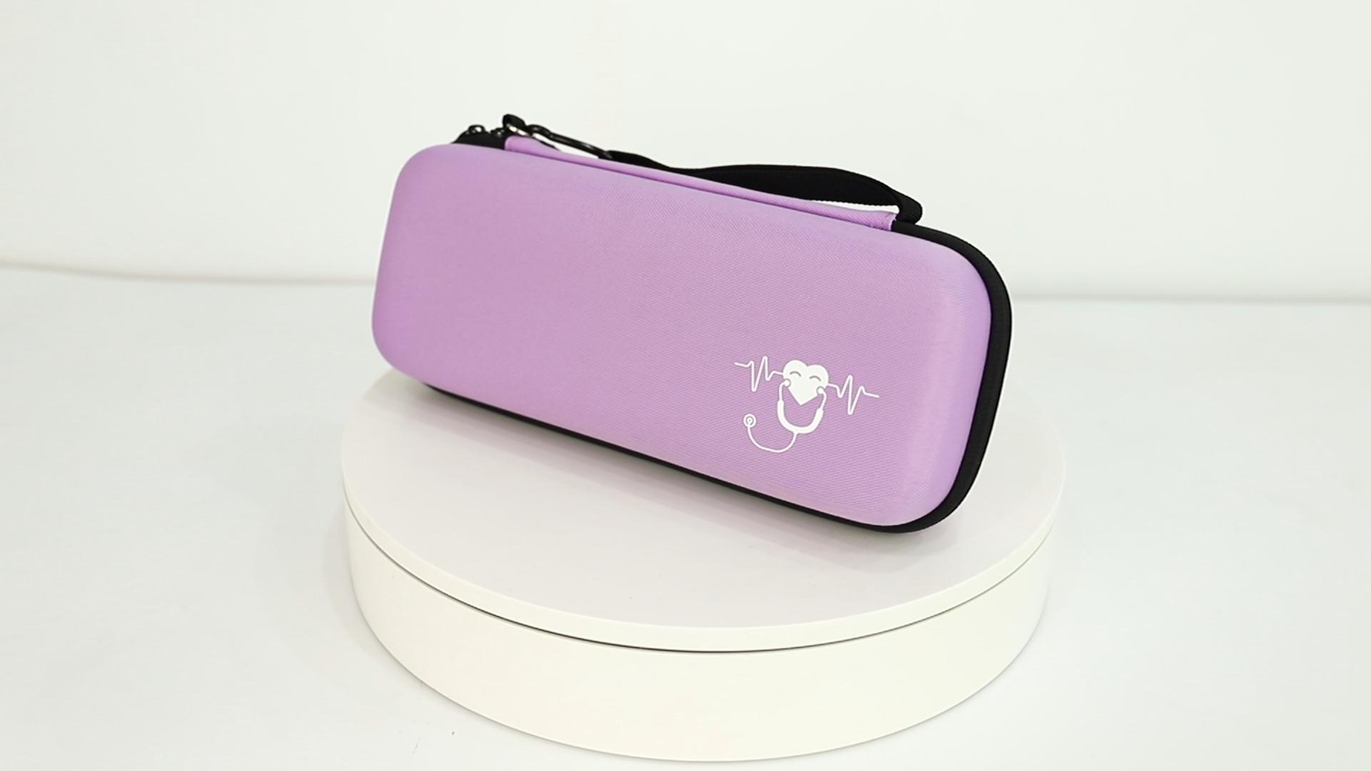 Image of Stethoscope Carrying Case, Hard Stethoscope Case Compatible for 3M Littmann Classic III, Cardiology IV Diagnostic, MDF Acoustica Stethoscopes and Other Nurse Accessories (Purple)