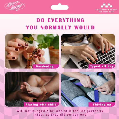 Press On Nails Short Pink False Nails Almond Nails Short Acrylic Nails Shiny Pink Black Leopard Print Design For Women And Girls 24Pcs #TOP6