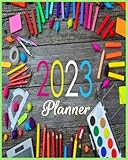 Neon Green: 2023 Monthly/Weekly Planner (8 x 10): With Sections to record Monthly To-Do List, Notes, and Quotes/Positive Thoughts of the Year